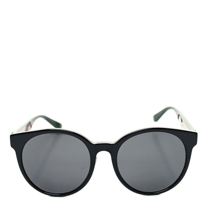 Gucci Acetate GG Web Round Eye Sunglasses GG0416SK Black 2 of 6
