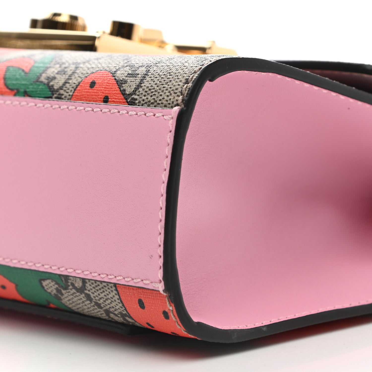 Gucci GG Supreme Monogram Strawberry Small Padlock Shoulder Bag 10 of 11
