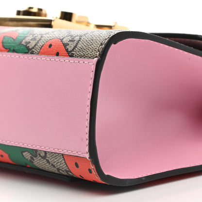 Gucci GG Supreme Monogram Strawberry Small Padlock Shoulder Bag 10 of 11