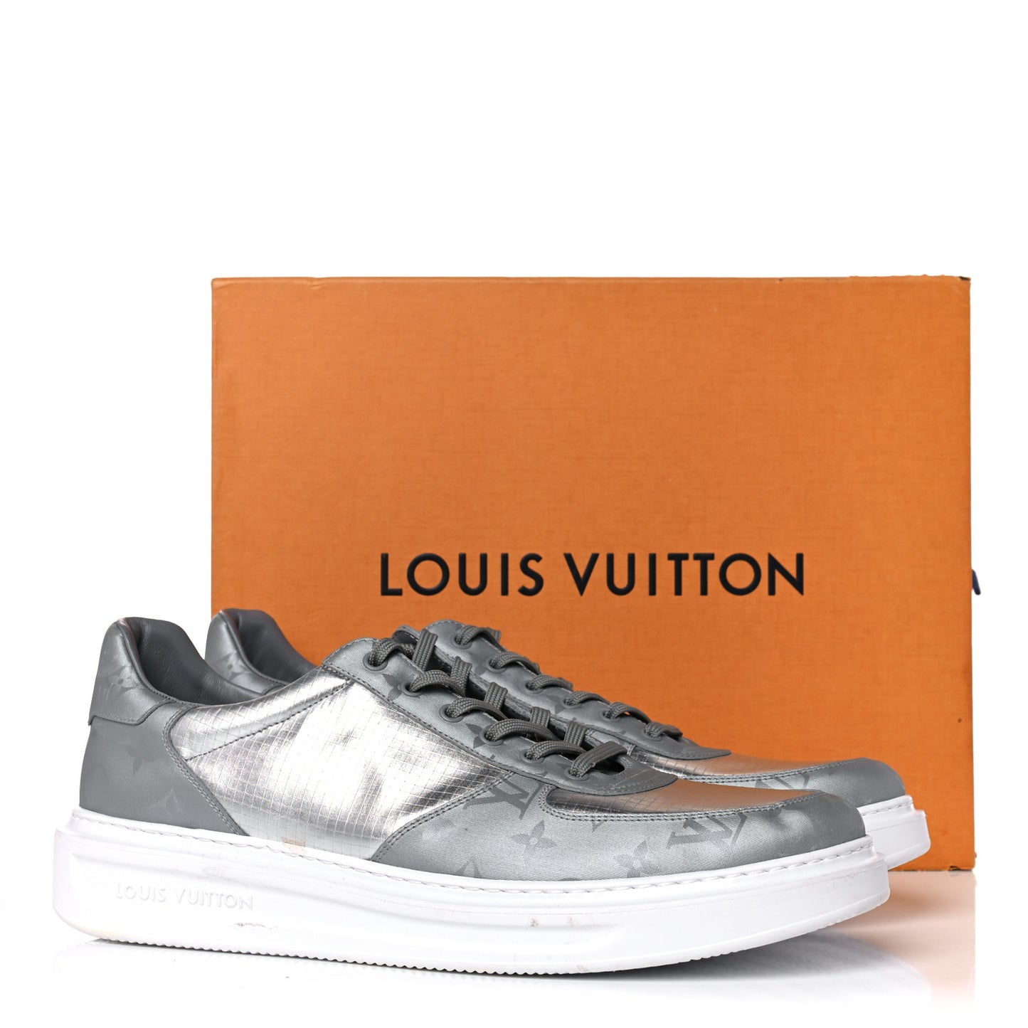 Canvas Monogram Beverly Hills Sneakers 11 Argent
