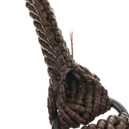 Bottega Veneta Woven Snakeskin Accordion Satchel Brown 13 of 14