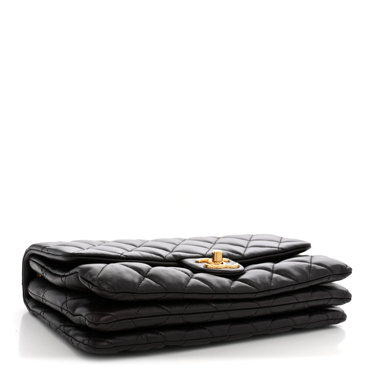 Chanel Lambskin Quilted Medium Pillow Crush Flap Bag Dark Brown 3 of 10