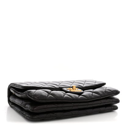 Chanel Lambskin Quilted Medium Pillow Crush Flap Bag Dark Brown 3 of 10