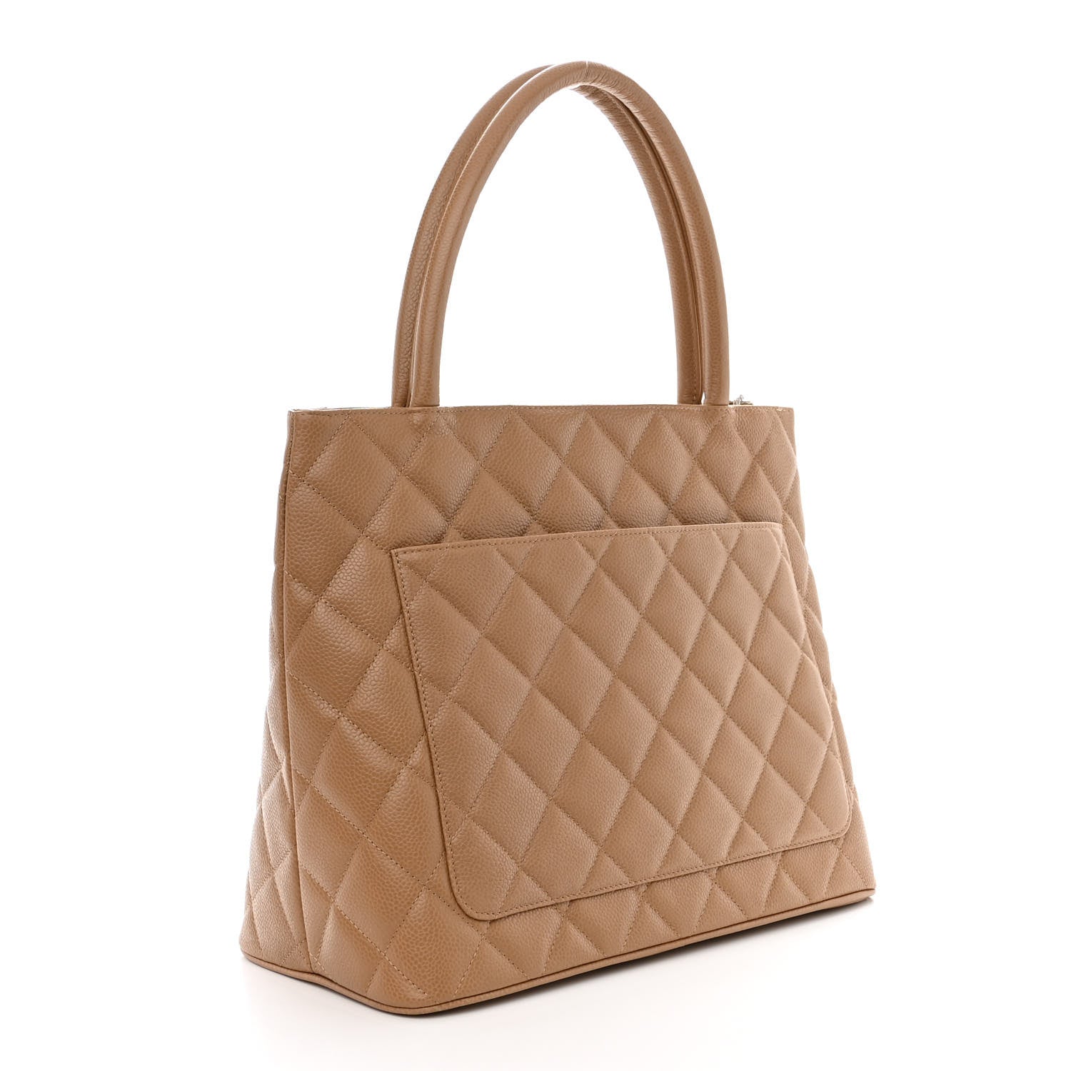 Chanel Caviar Quilted Medallion Tote Beige 3 of 10
