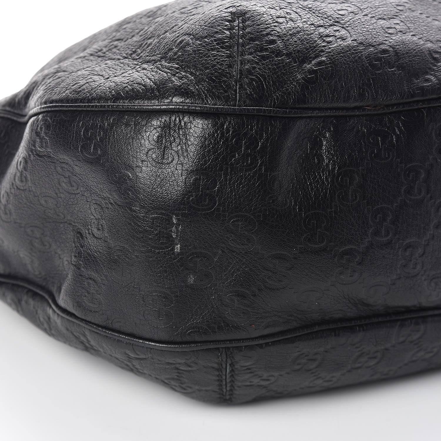 Gucci Guccissima Large New Ladies Web Hobo Black 10 of 11
