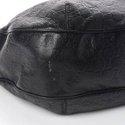 Gucci Guccissima Large New Ladies Web Hobo Black 10 of 11