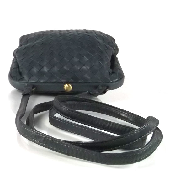 Bottega Veneta Vintage Woven Small Frame Bag Dark Green 4 of 7