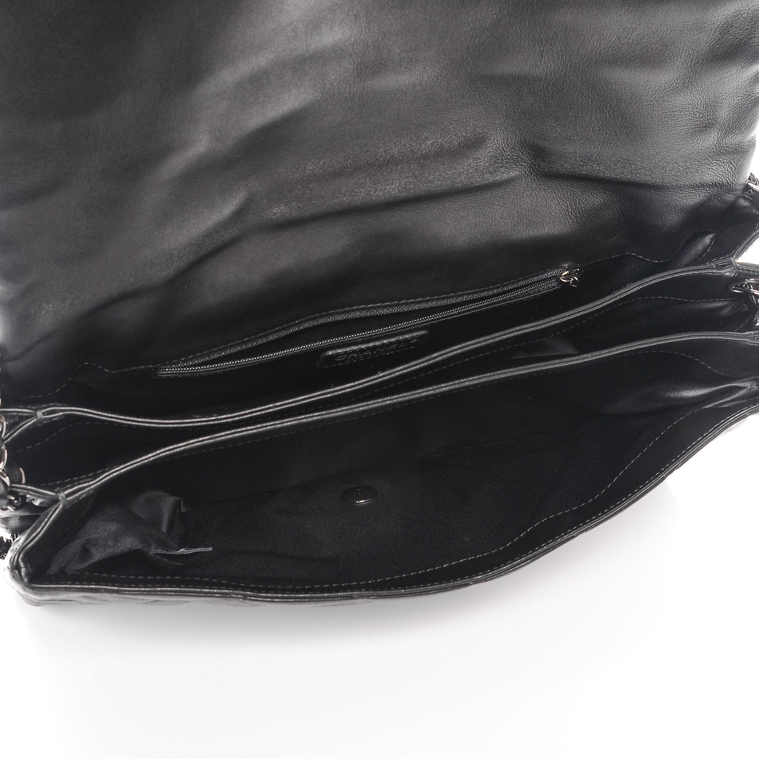 Chanel Lambskin Quilted Large 3 Flap Black 5 of 8