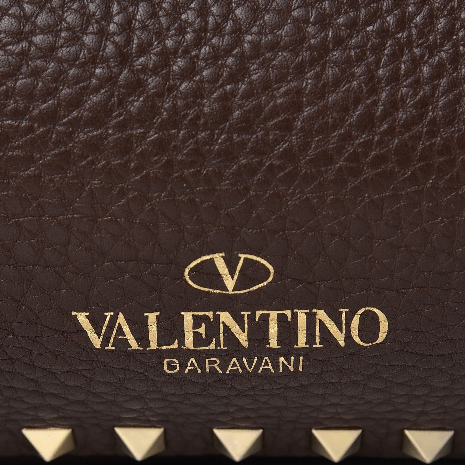 Valentino Garavani Pebbled Calfskin Medium Rockstud Tote Cacao 9 of 10