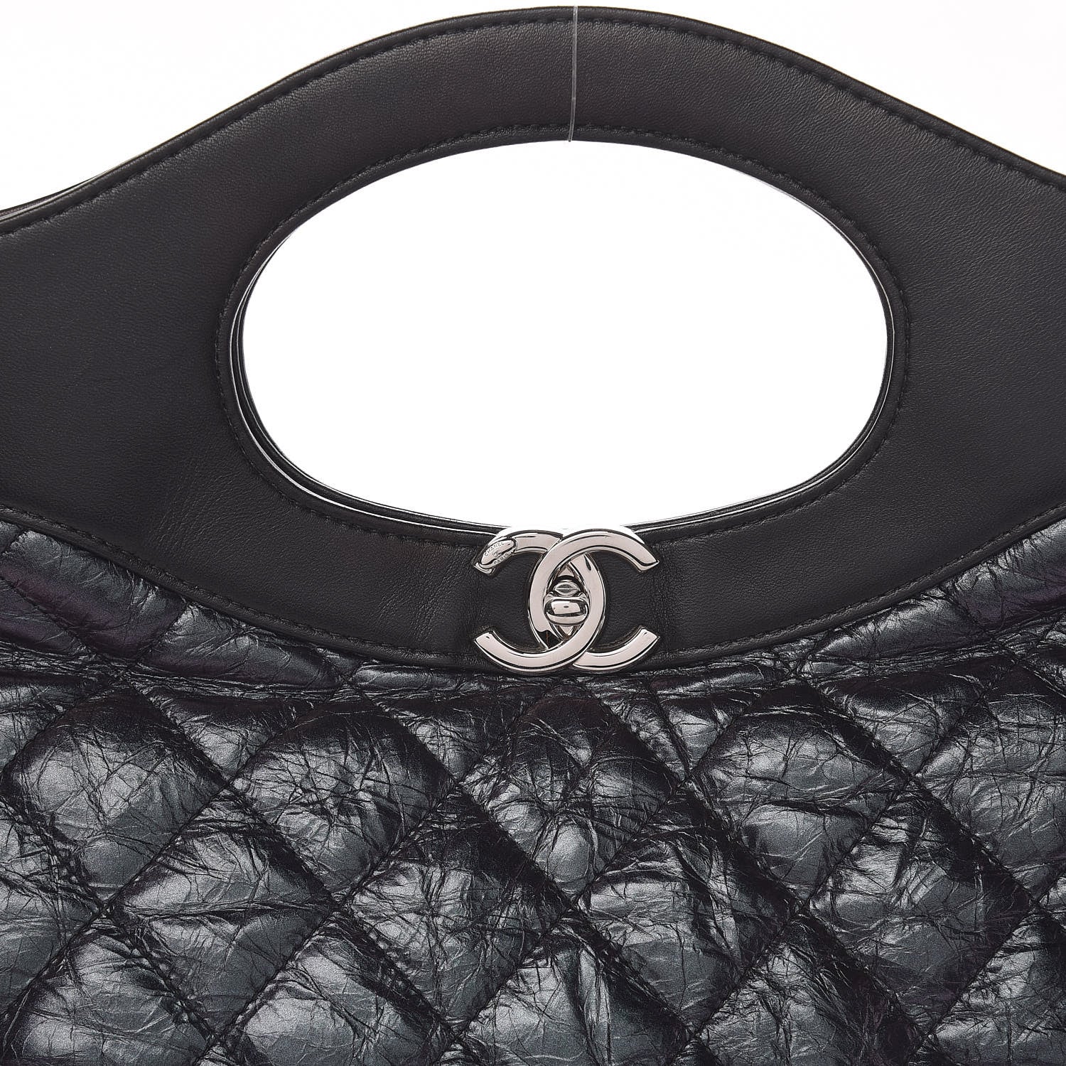 Chanel Aged Calfskin Quilted Large 31 Shopping Bag Black 10 of 10