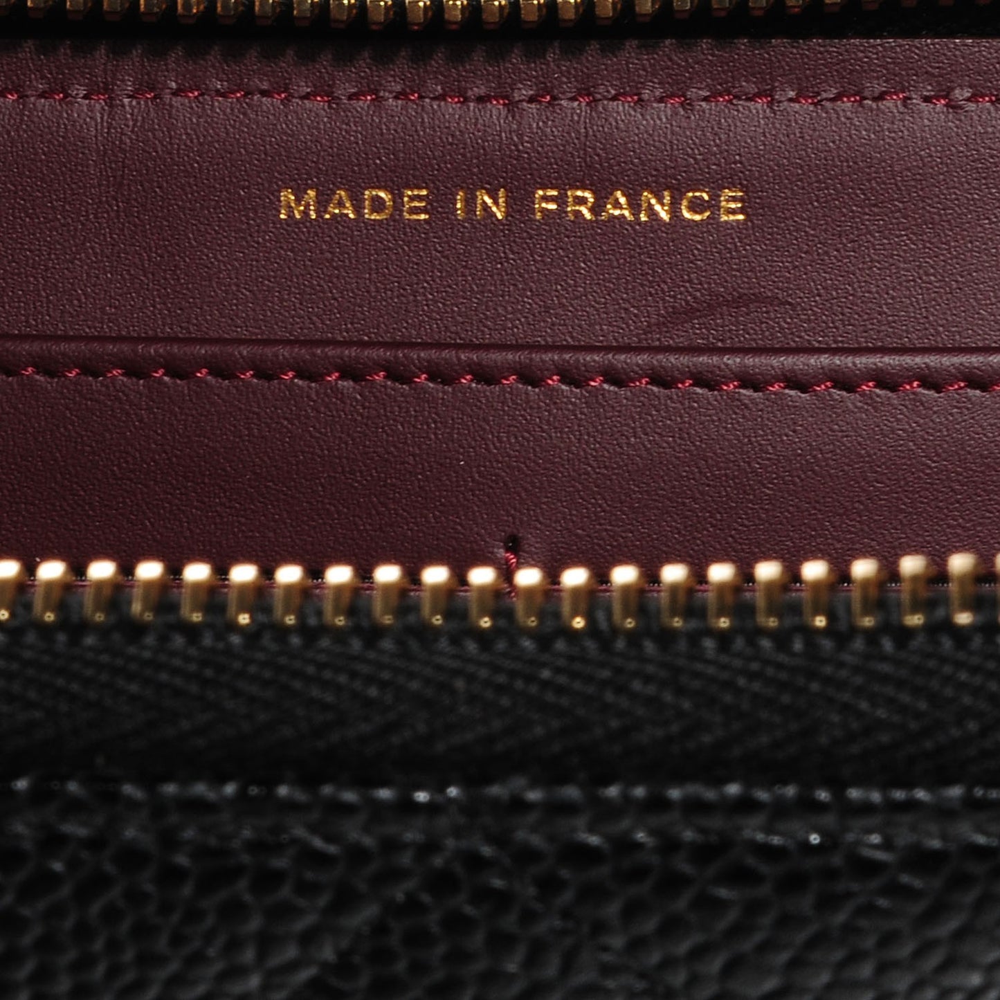 Caviar Quilted Large Gusset Zip Around Wallet Black