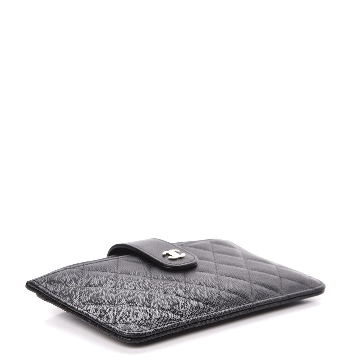 Caviar Quilted Classic Strap Pouch Black