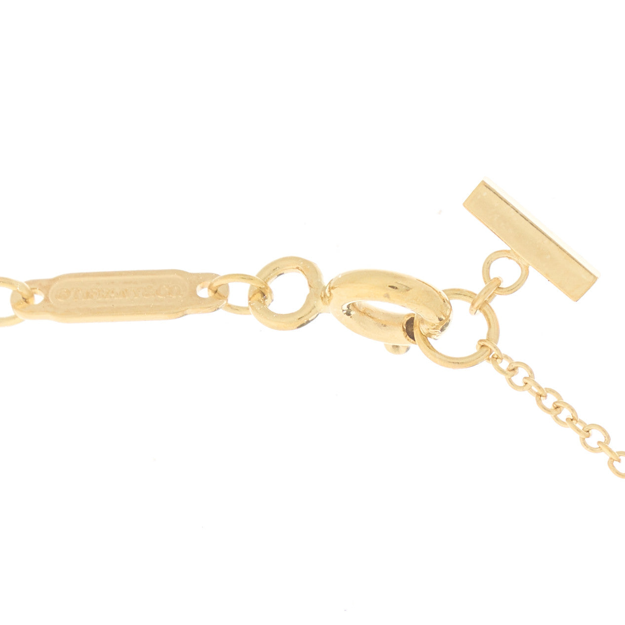 18K Yellow Gold Large T Smile Pendant Necklace