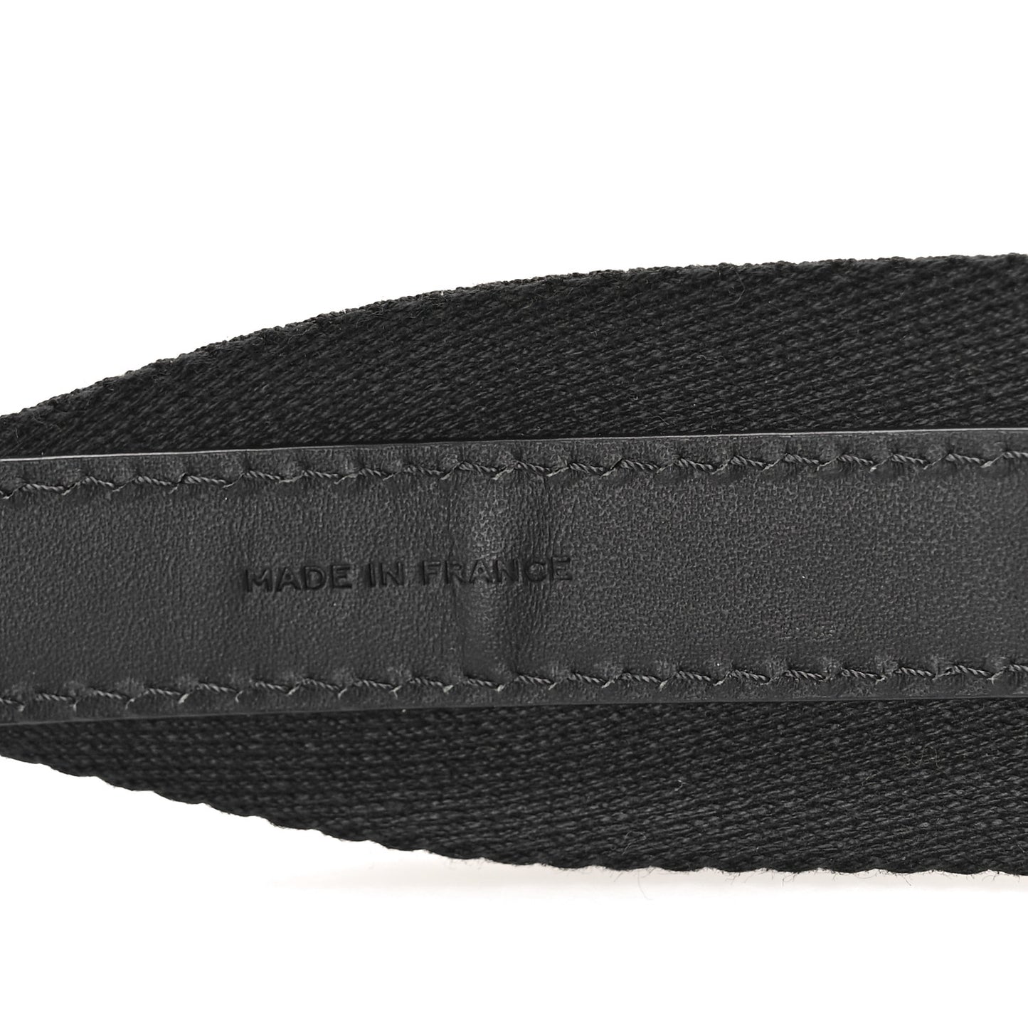 Canvas Calfskin Adjustable Shoulder Strap Black