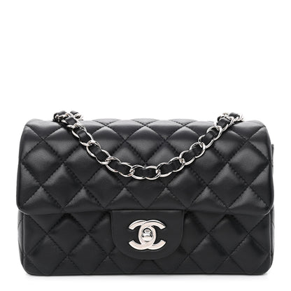 Chanel Lambskin Quilted Mini Rectangular Flap Black 1 of 11