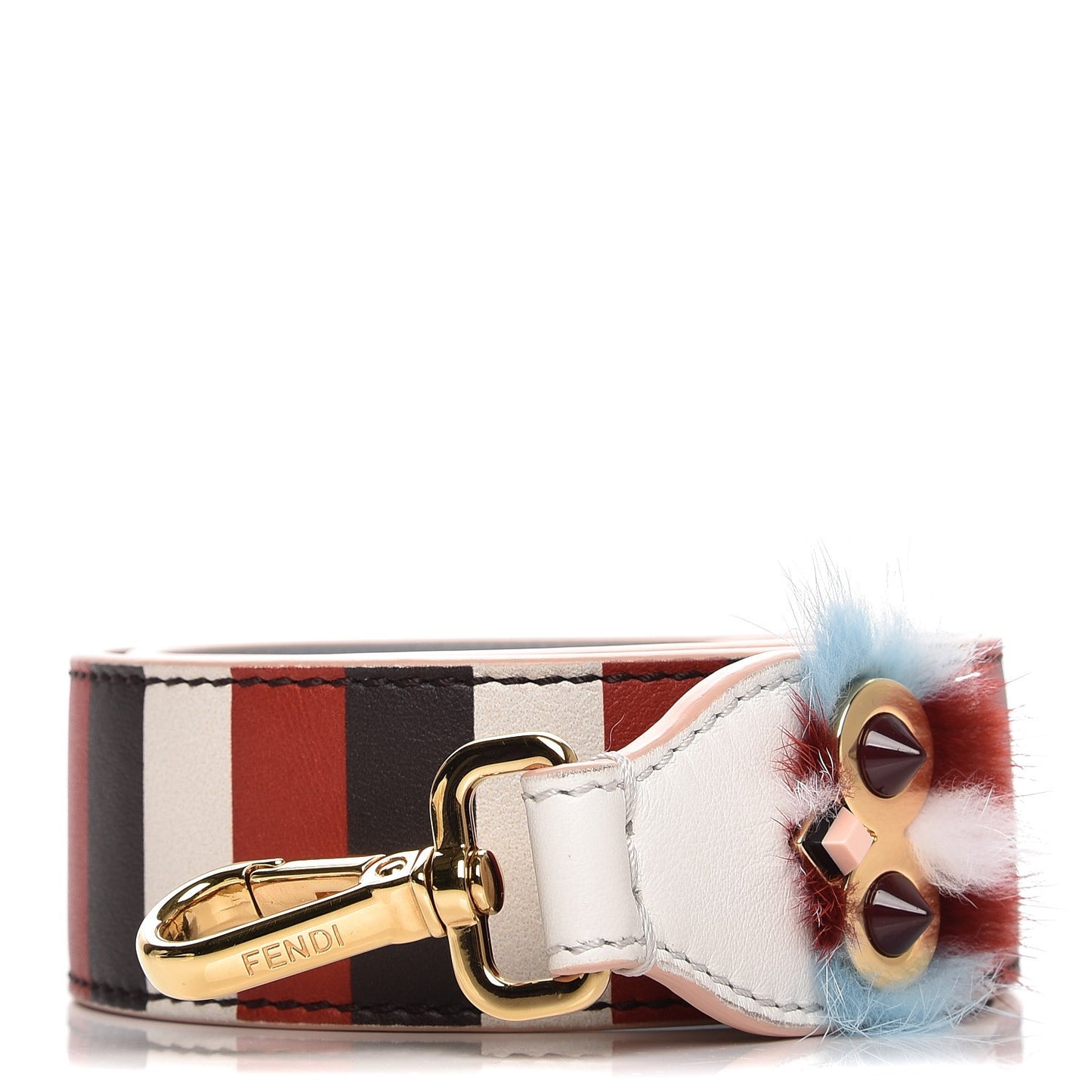 Calfskin Mink Fur Striped Hypnoteyes Strap You White Bloody Mary Multicolor