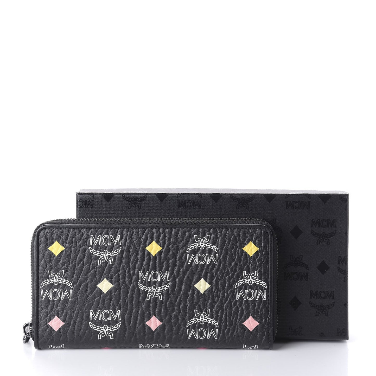 Skyoptic Visetos Large Zip Around Wallet Black