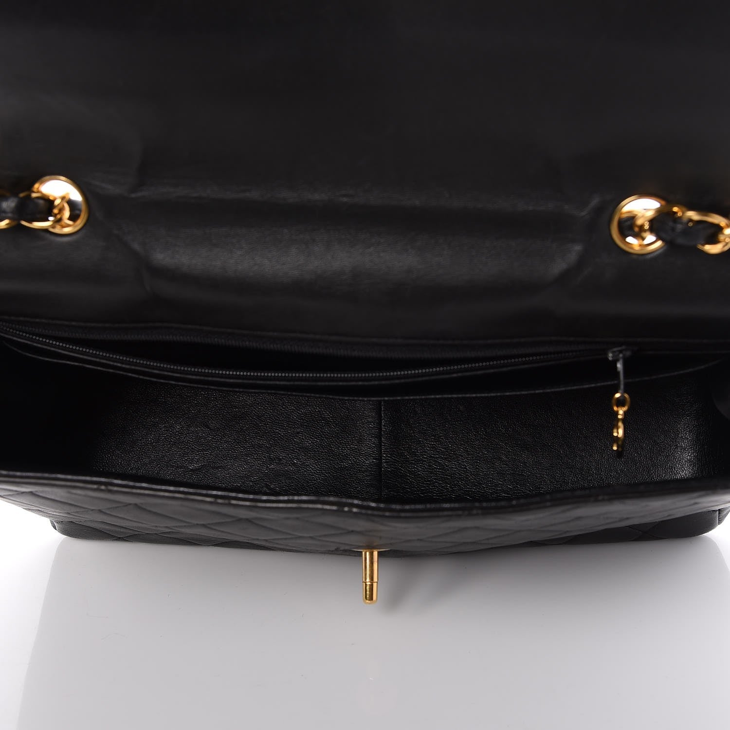 Chanel Lambskin Quilted Jumbo Single Flap Black 5 of 8
