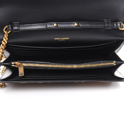 Saint Laurent Calf Hair Monogram Chain Wallet Leopard 5 of 14