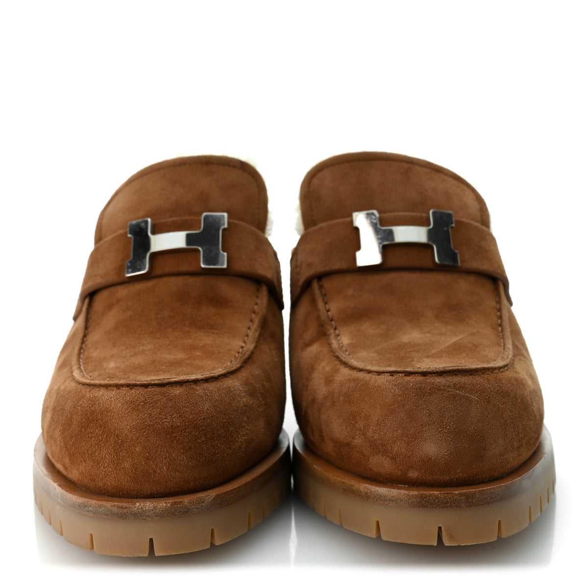 Suede Goatskin Woolskin Flore 60 Mules 39 Brun Amourette Ecru