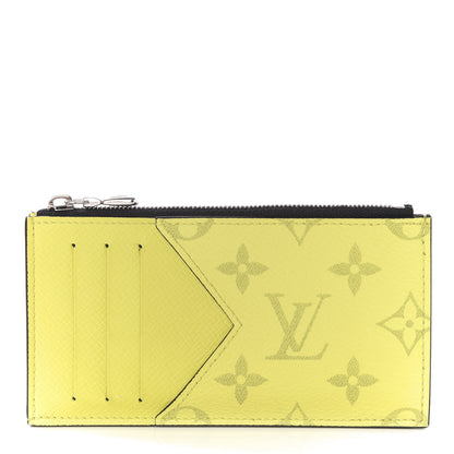 Louis Vuitton Monogram Taiga Coin Card Holder Yellow 1 of 7