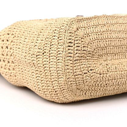 Saint Laurent Raffia Monogram Hobo Naturale 7 of 10