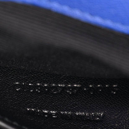 Saint Laurent Sheepskin Matelasse Chevron Monogram Medium College Bag Royal Blue 7 of 8