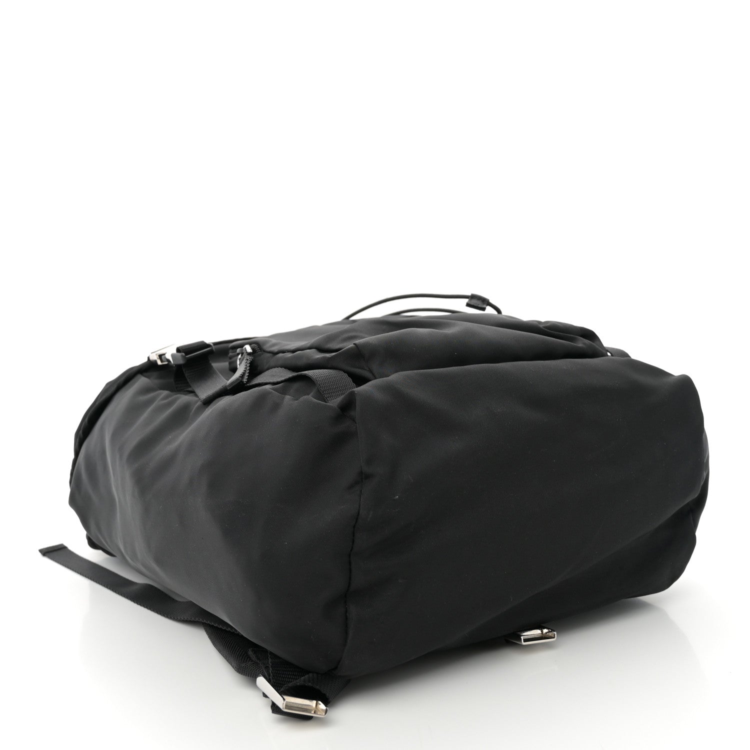 Prada Tessuto Nylon Montagna Double Buckle Backpack Black 1740076