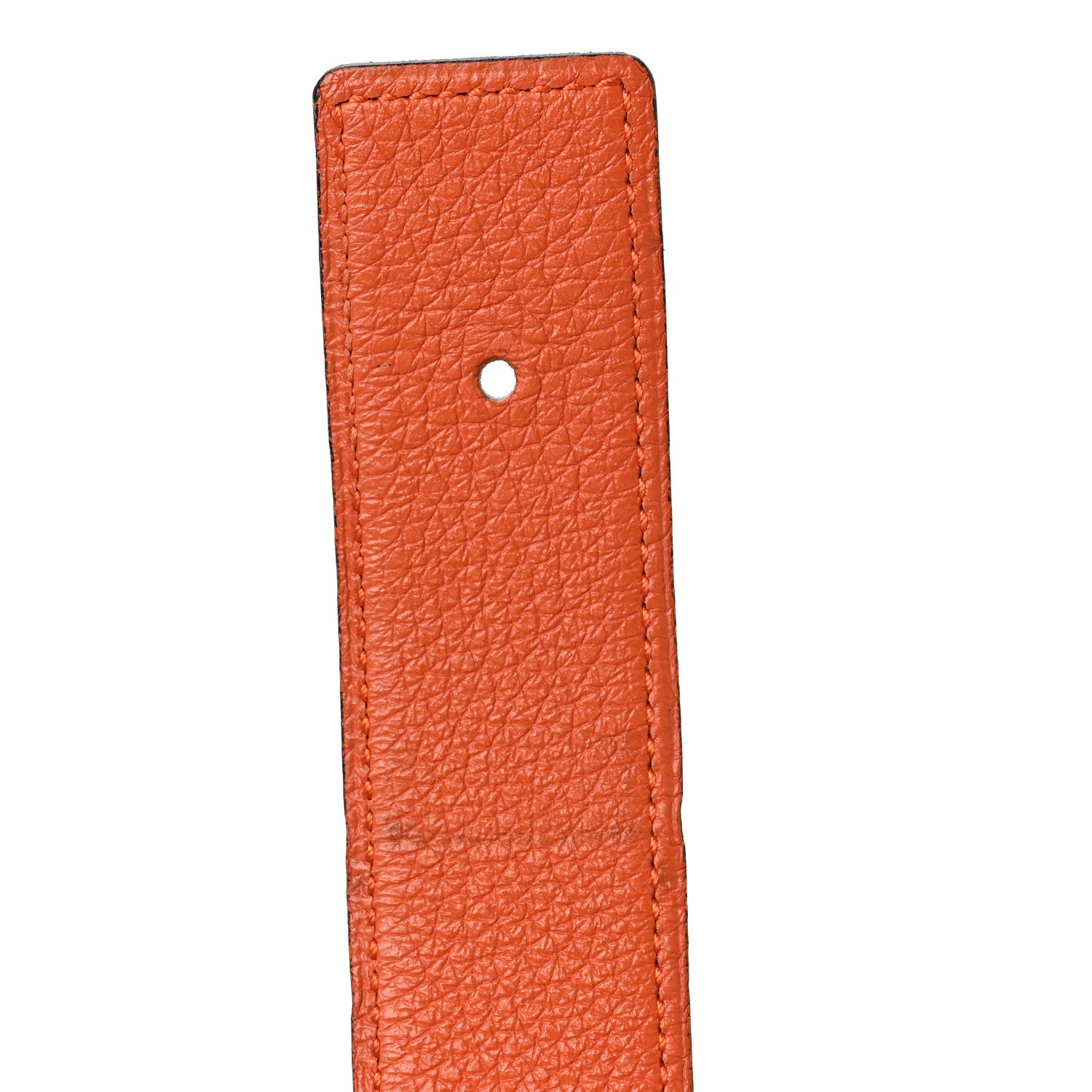 Hermes Box Togo 32mm H Belt 90/36 Black Orange 3 of 4