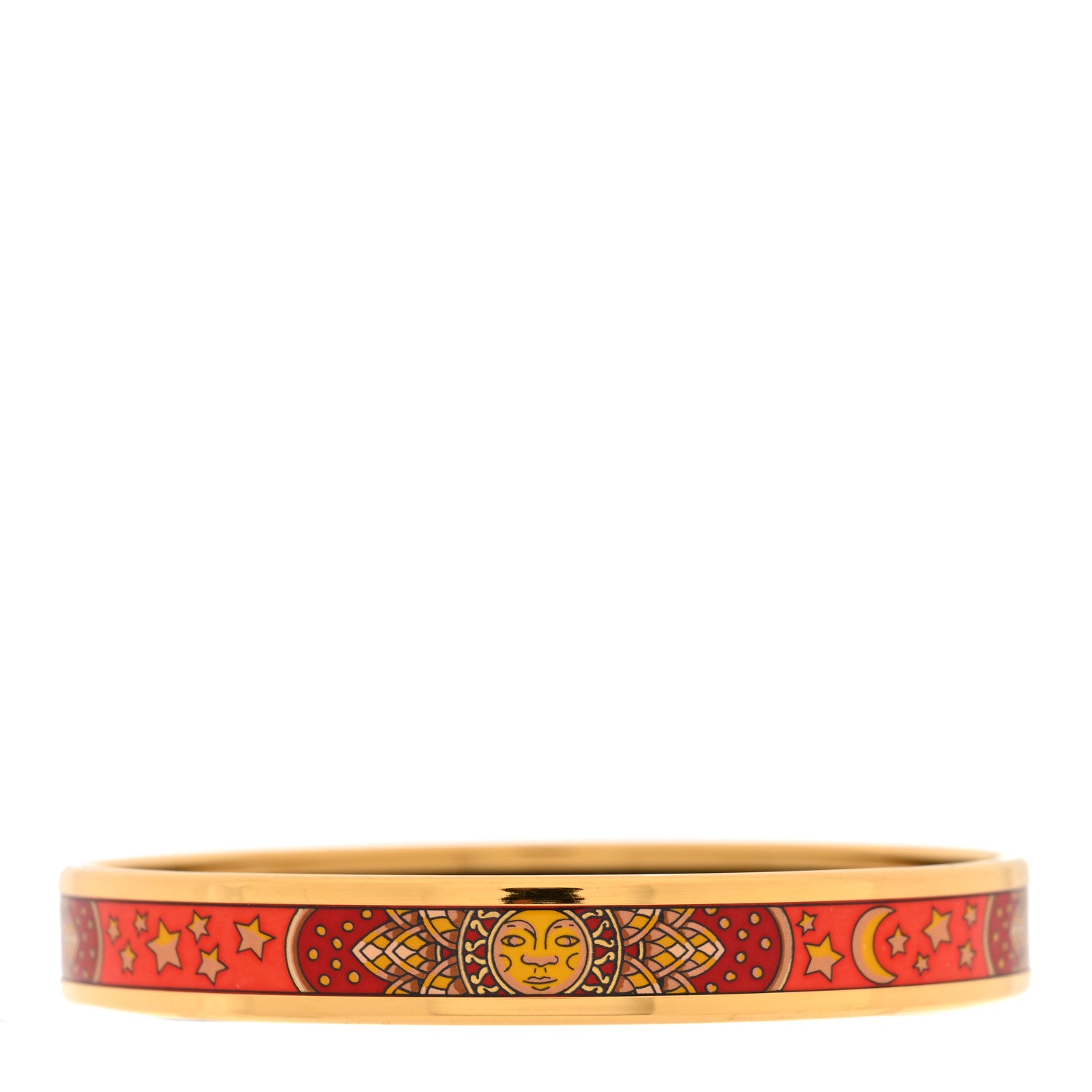 Hermes Enamel Printed Narrow Sun Moon Bracelet 65 1 of 4