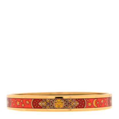 Hermes Enamel Printed Narrow Sun Moon Bracelet 65 1 of 4
