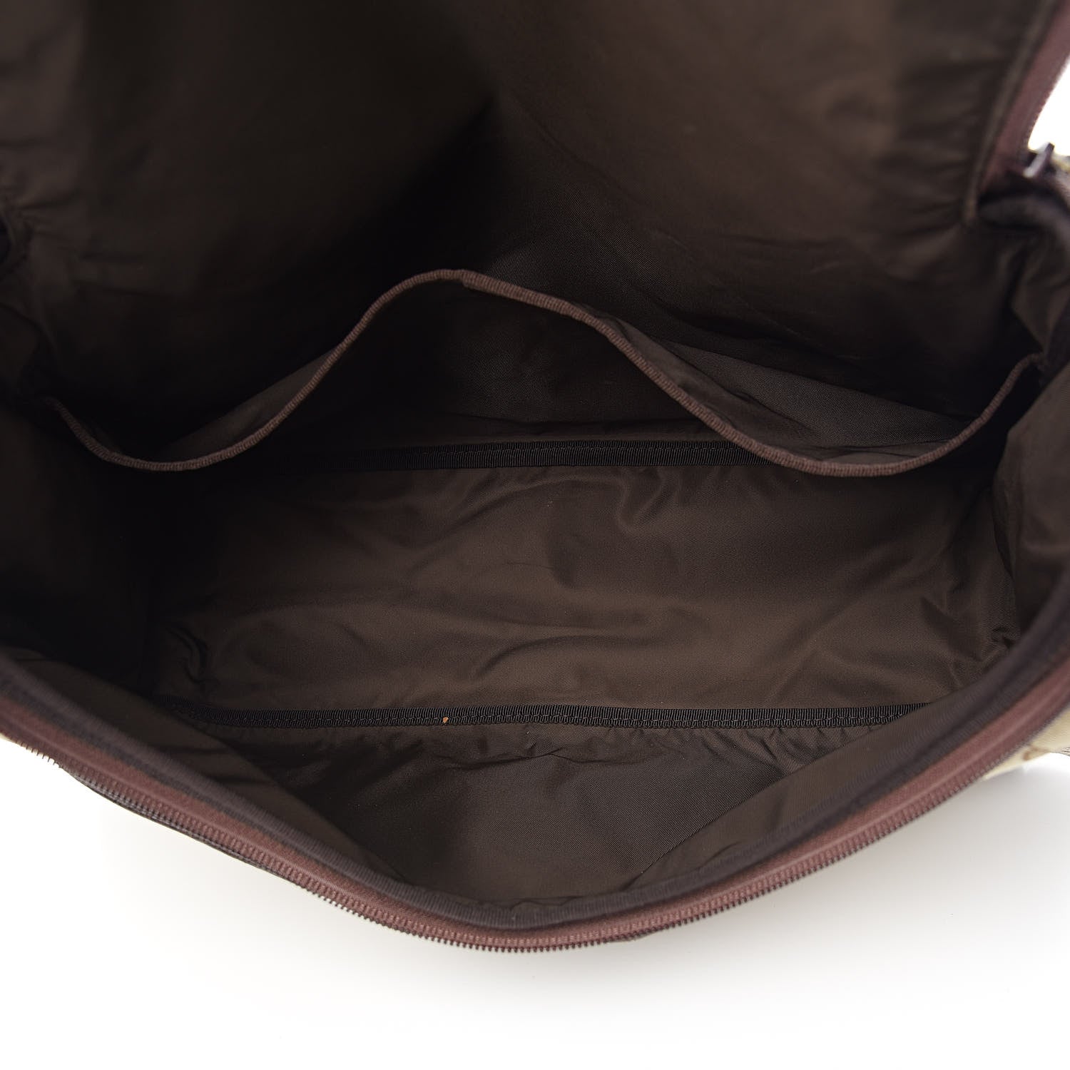 Gucci Monogram Natural Pigskin Large Diaper Bag Beige Ebony Cocoa Dark Chocolate 5 of 15