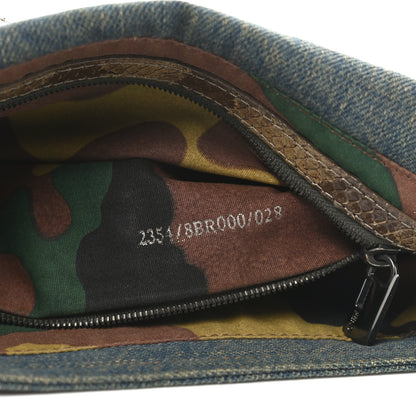 Fendi Denim Snakeskin Baguette Blue 7 of 10