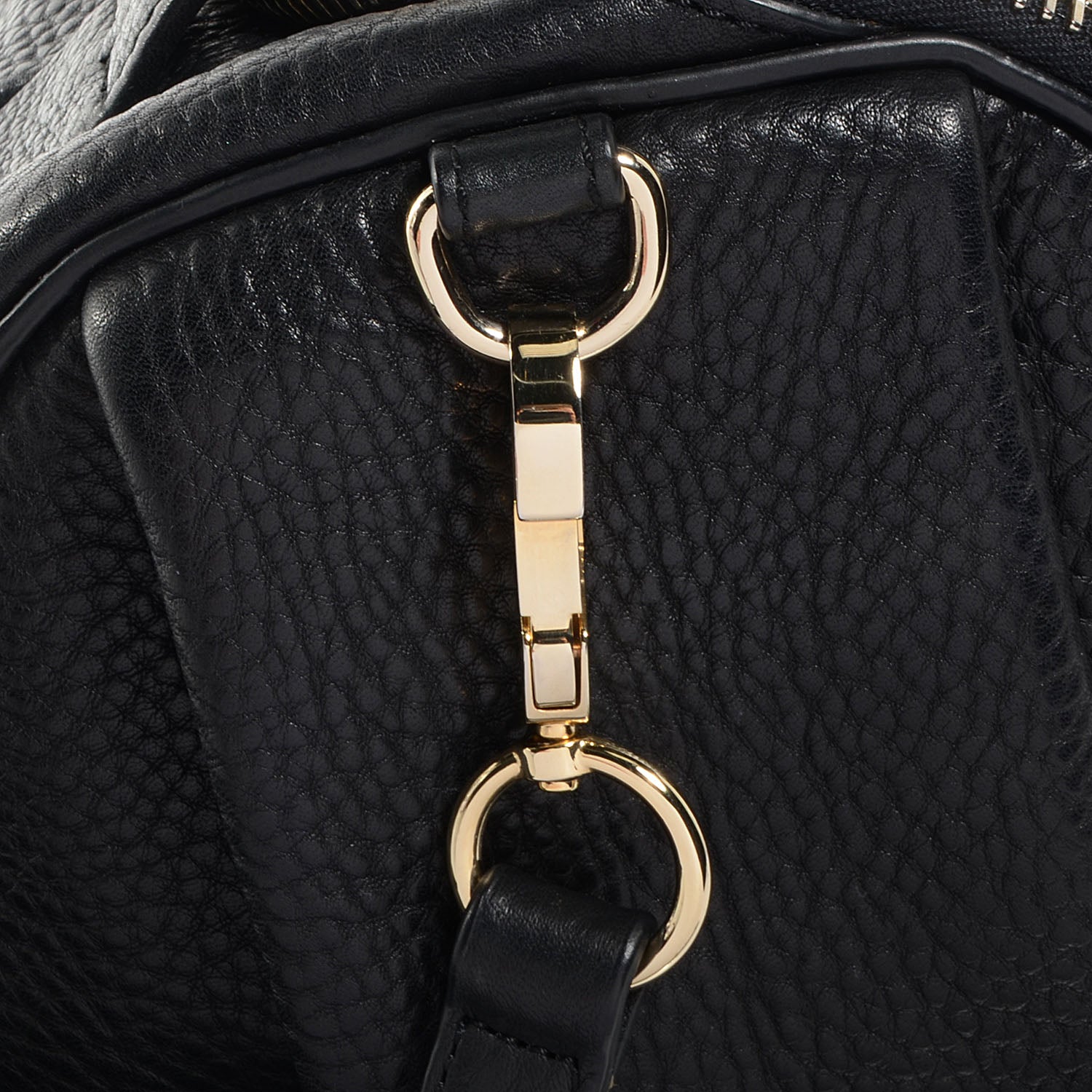 Alexander Wang Pebbled Leather Rockie Black w Pale Gold Hardware 8 of 9
