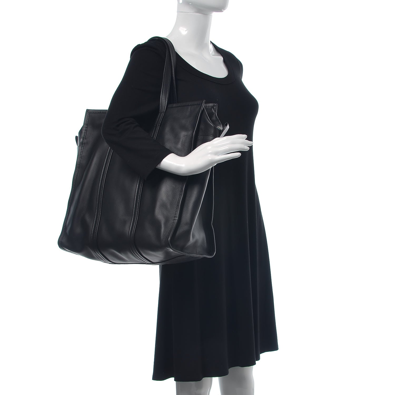 Balenciaga Agneau Medium Bazar Shopper Tote Black 2 of 7