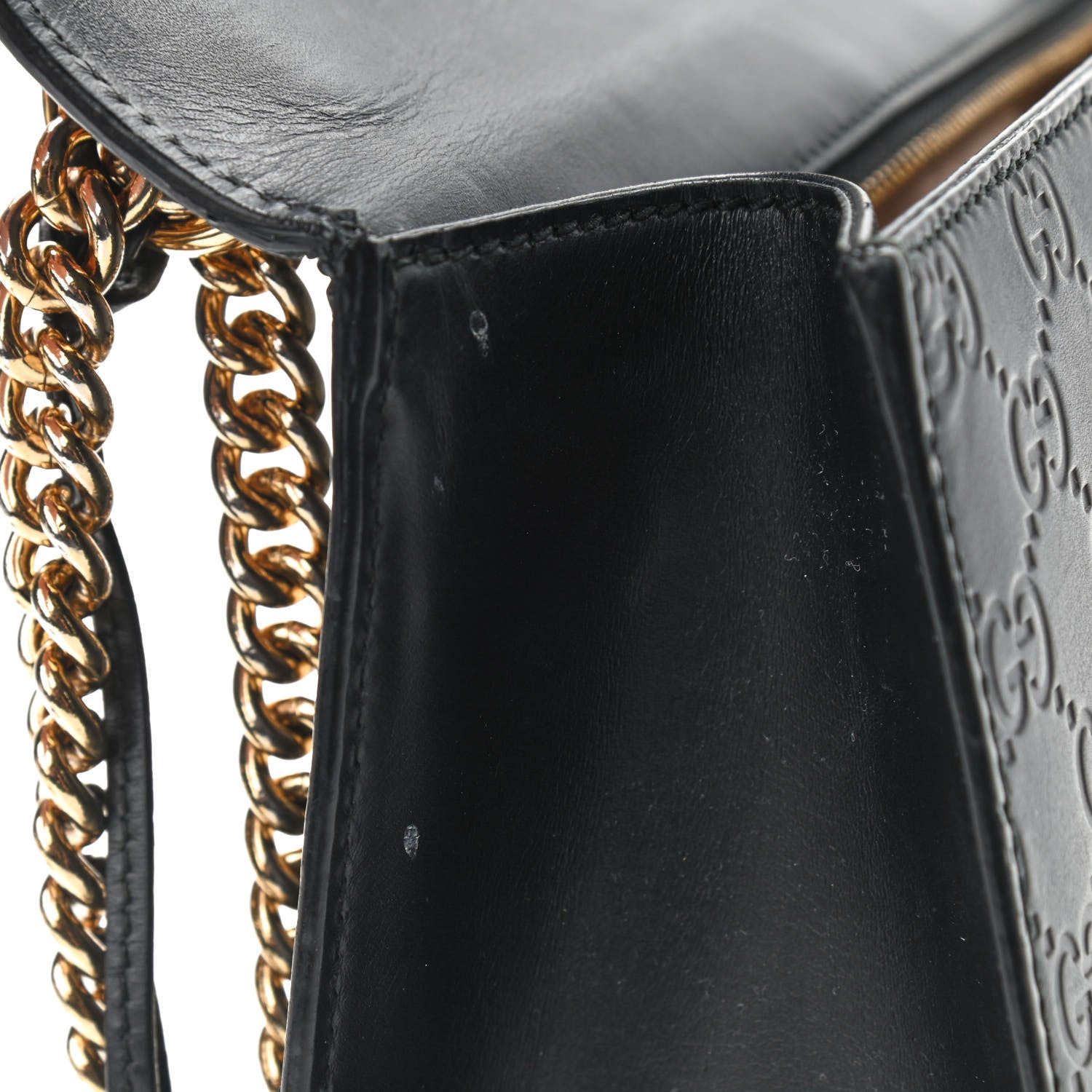 Gucci Guccissima Medium Padlock Shoulder Bag Black 12 of 14