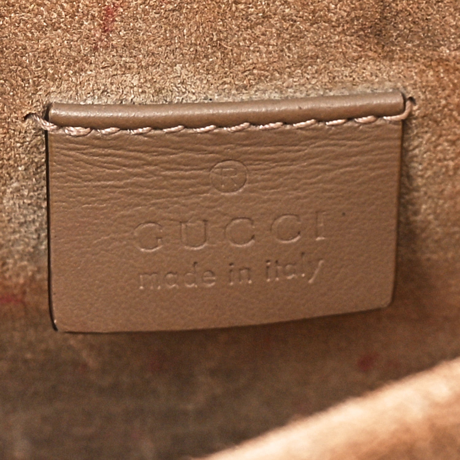 Gucci GG Supreme Monogram Suede Crystal Small Dionysus Shoulder Bag Beige Ebony Taupe 6 of 11