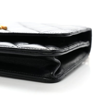 Chanel Lambskin Quilted Sweetheart Wallet On Chain WOC Black 12 of 14