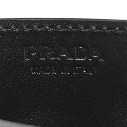 Prada Spazzolato Triangle Patterned Card Holder Black 6 of 8