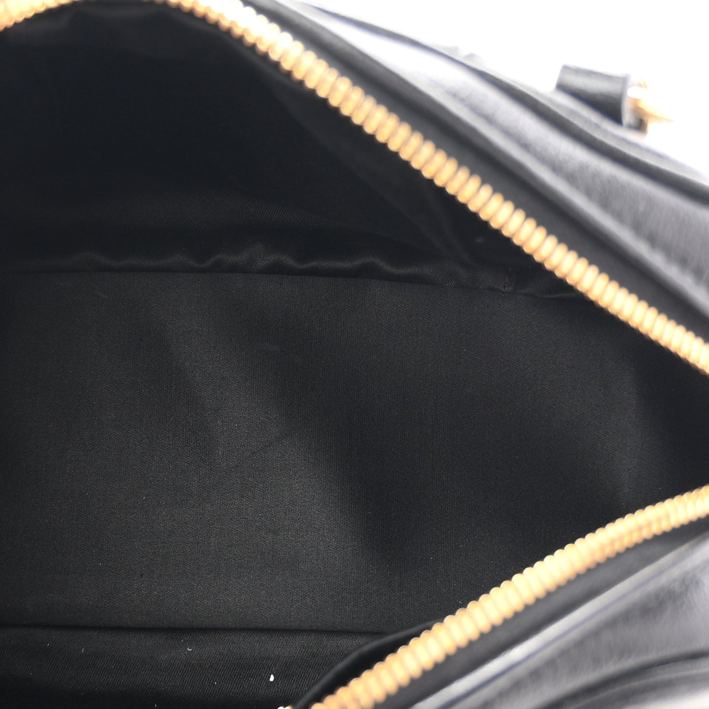 Glace Calfskin Bauletto Shoulder Bag Black
