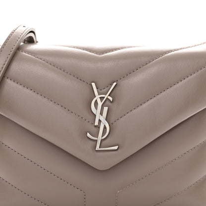 Saint Laurent Calfskin Y Quilted Monogram Toy Loulou Crossbody Bag Mink 5 of 12