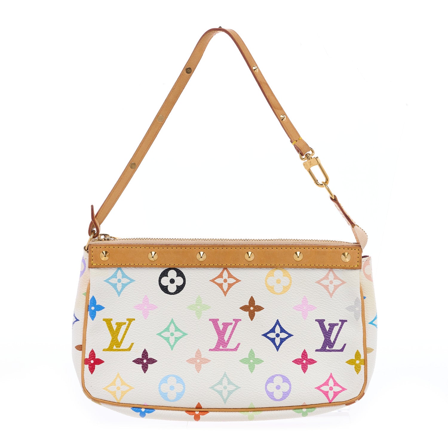 Louis Vuitton Monogram Multicolor Pochette Accessories White 1 of 8