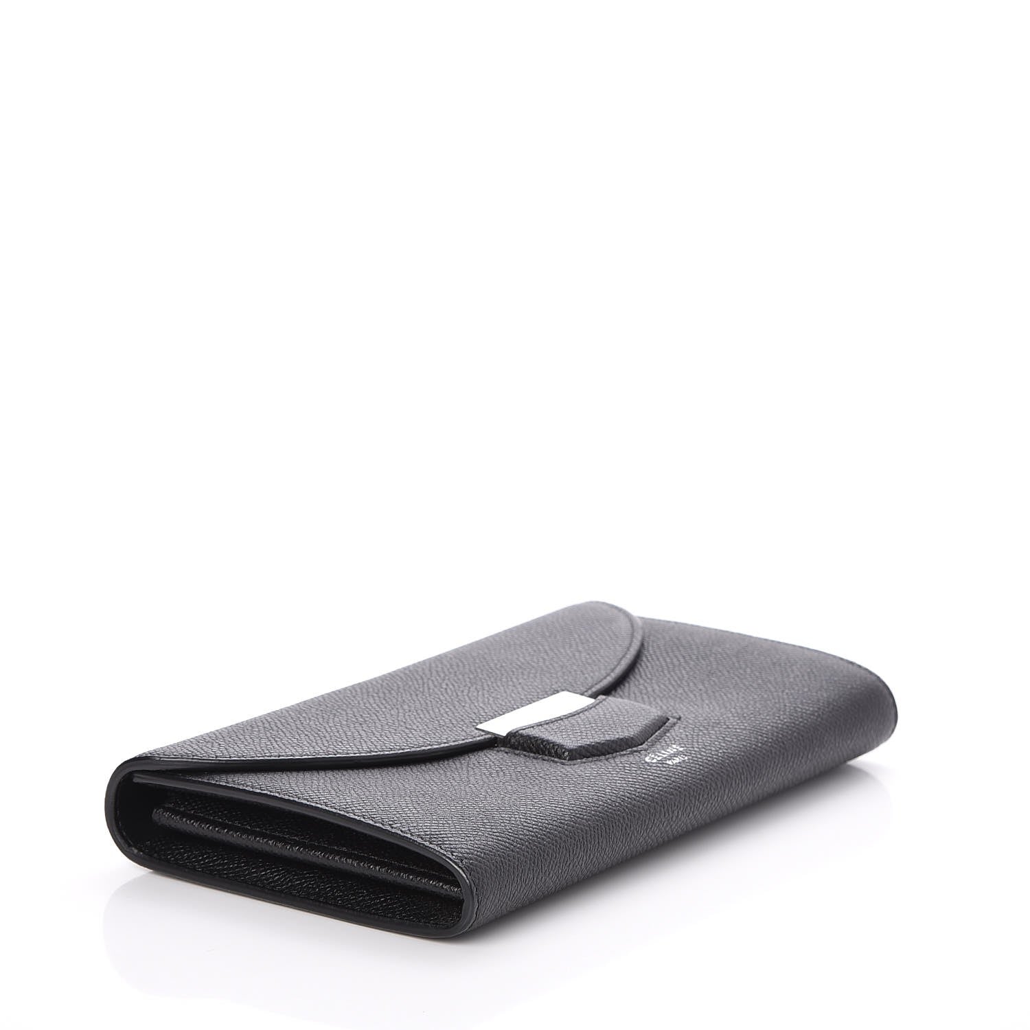 Celine Grained Calfskin Large Trotteur Multifunction Flap Wallet Black 4 of 8