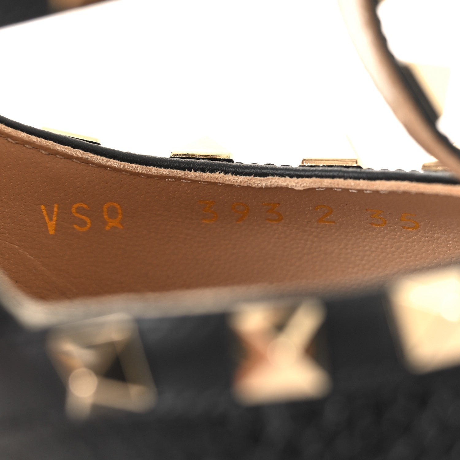 Valentino Garavani Pebbled Calfskin Rockstud Ankle Strap Pumps 35 Black 6 of 9