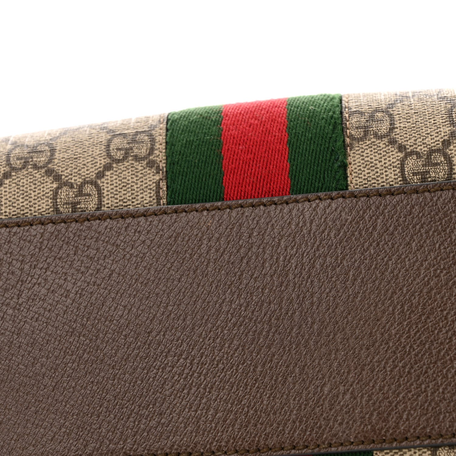Gucci GG Supreme Monogram Web Medium Ophidia Boston  Beige Ebony New Acero 11 of 15