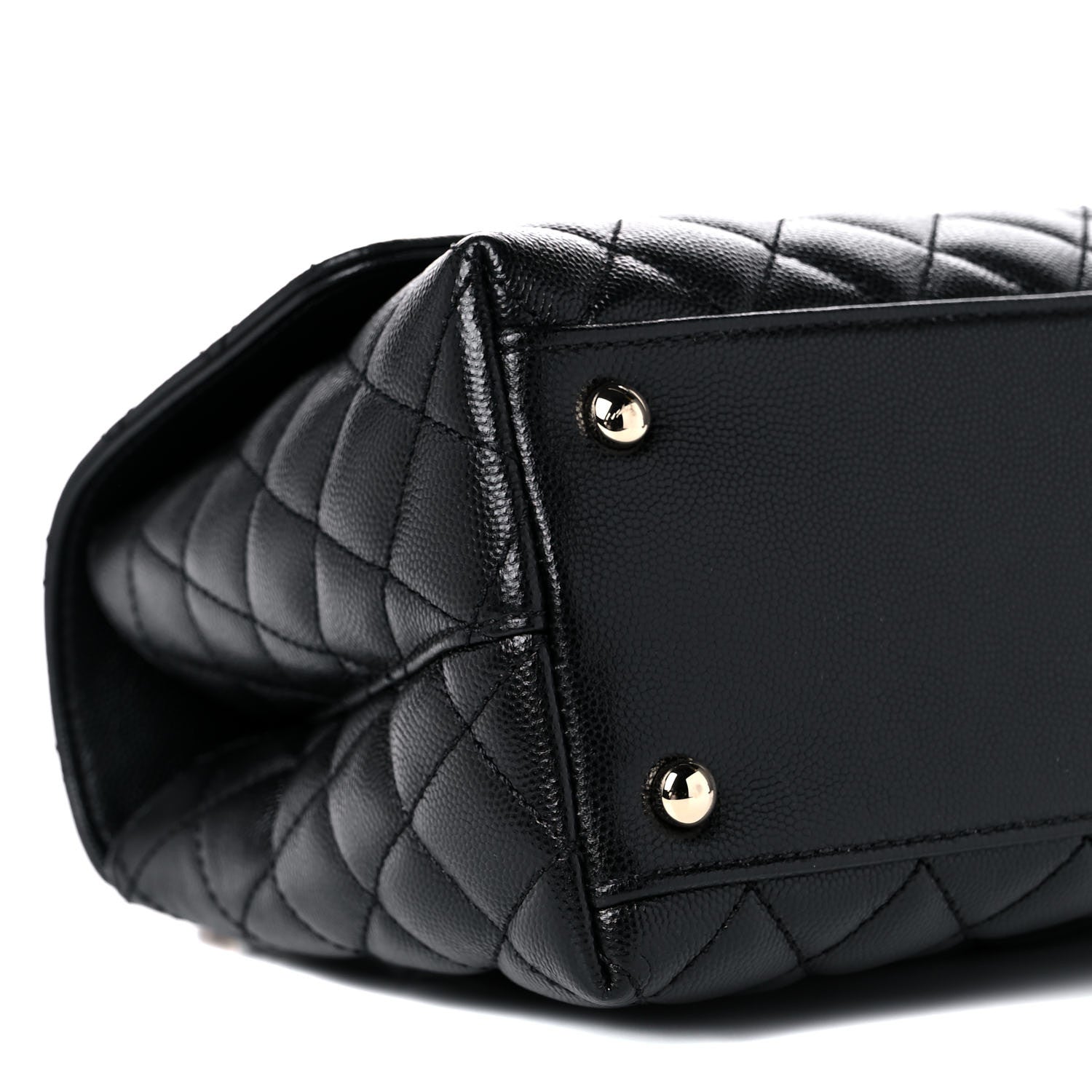 Chanel Caviar Quilted Small Coco Handle Flap Black 7 of 9