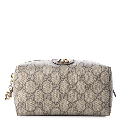 Gucci Soft GG Supreme Monogram Calfskin Medium Ophidia Cosmetic Case Beige Ebony New Acero 1 of 9