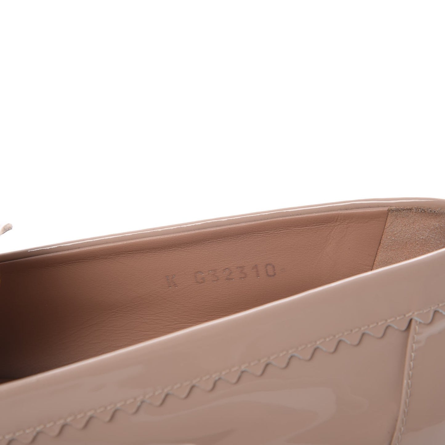 Patent Chain Moccasin Loafers 39.5 Beige