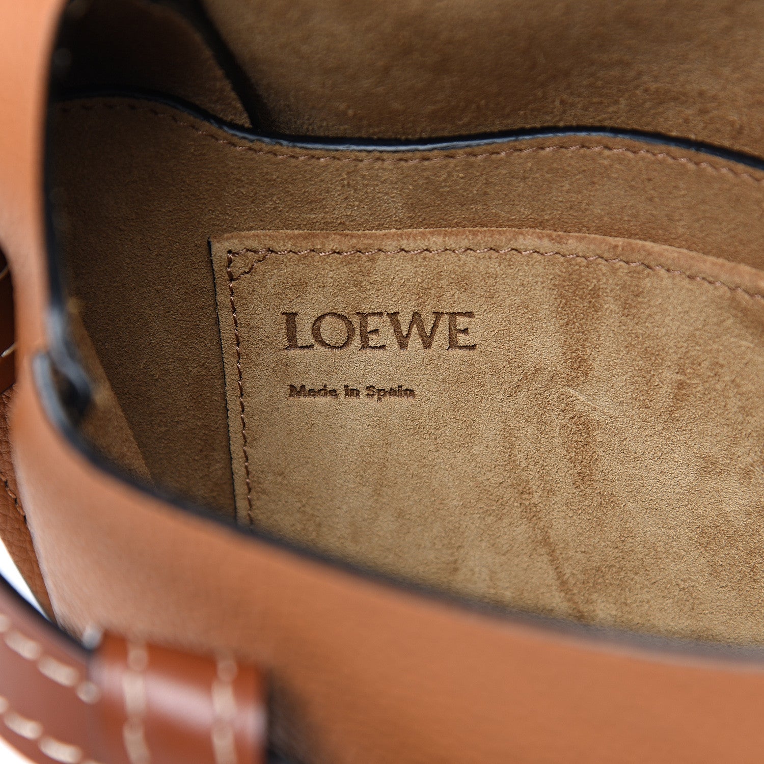 Loewe Grained Calfskin Small Gate Crossbody Bag Caramel Pecan 5 of 10