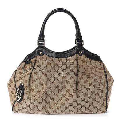 Gucci Monogram Medium Sukey Tote Black 1 of 10